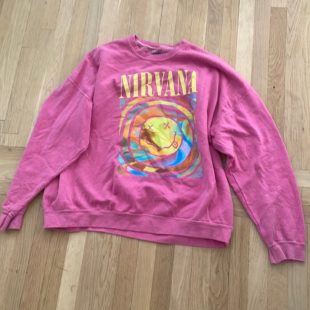Pink Nirvana sweatshirt from Urban Outfitters